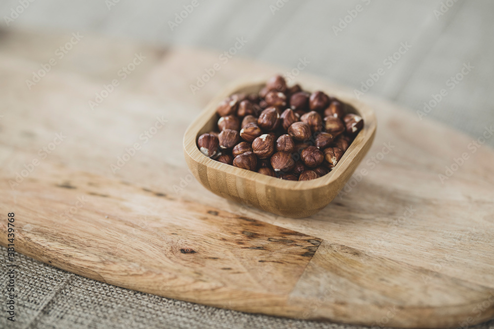 fresh and delicious hazelnuts on the table fresh and delicious hazelnuts on the table
