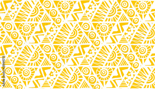 Monochrome yellow sunny summer pattern