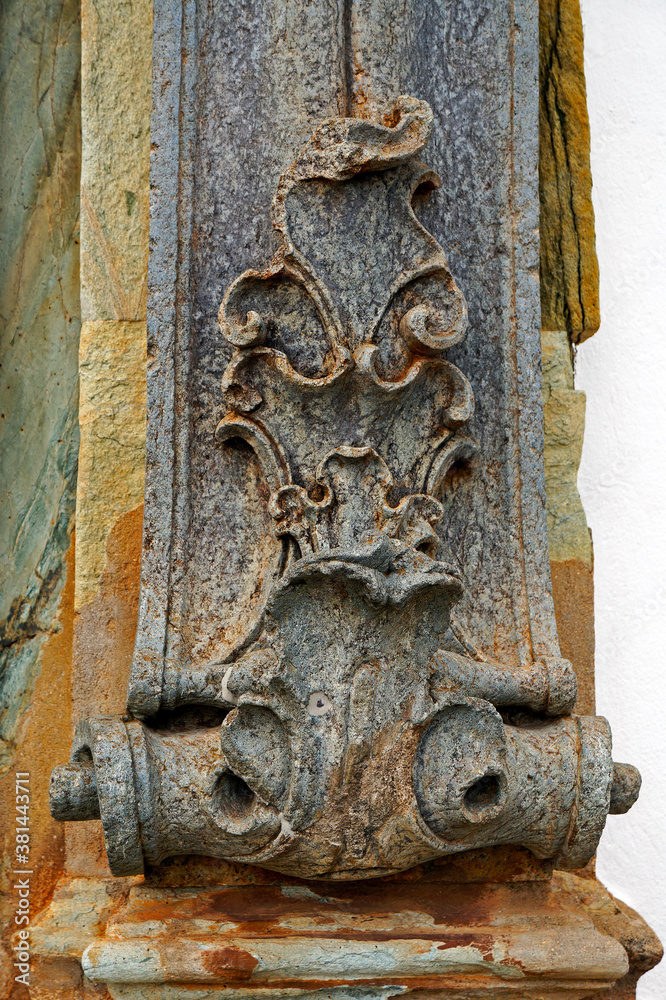 Ancient Baroque Ornament, Tiradentes, Minas Gerais, Brazil 
