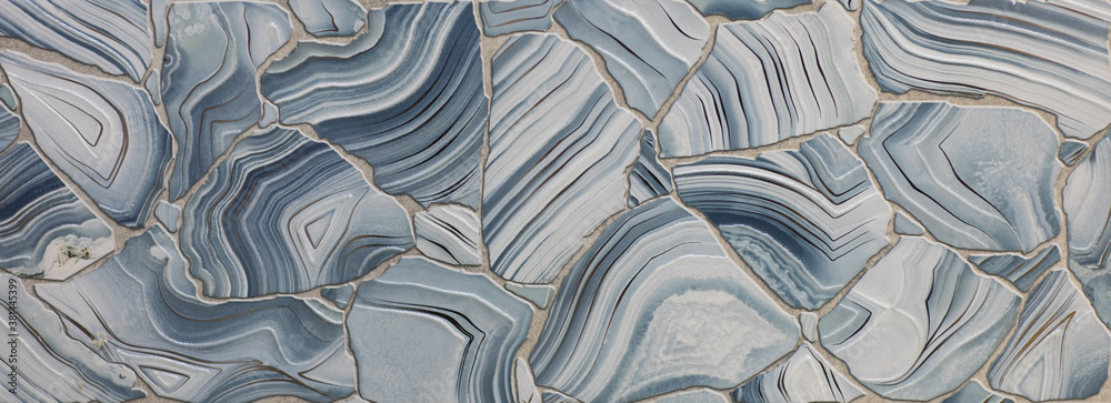 smooth marble texture, marble gray striped tile surface - obrazy, fototapety, plakaty 