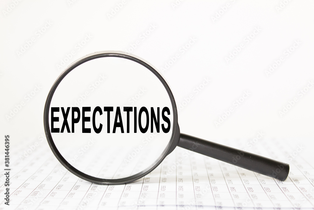 words in a magnifying glass on a white background. business concept words in a magnifying glass on a white background. business concept