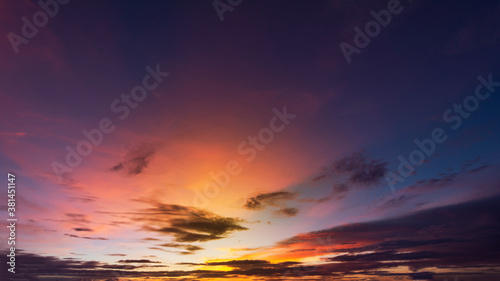 Colorful sky backgound.  Beautiful color in the sky. © Forrest9