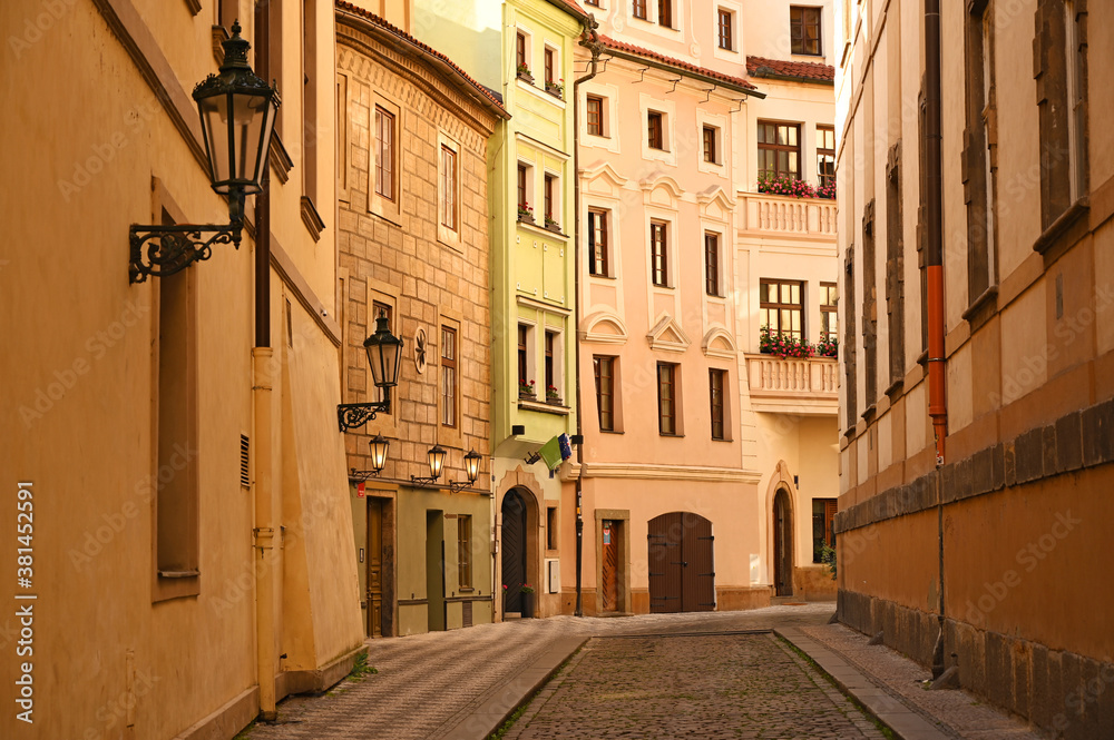 Obraz premium street in old town Prague Czech Republic
