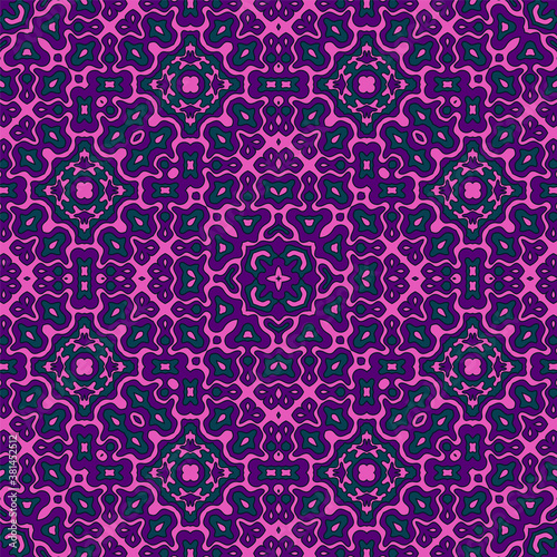 Ethnic floral motifs seamless pattern design