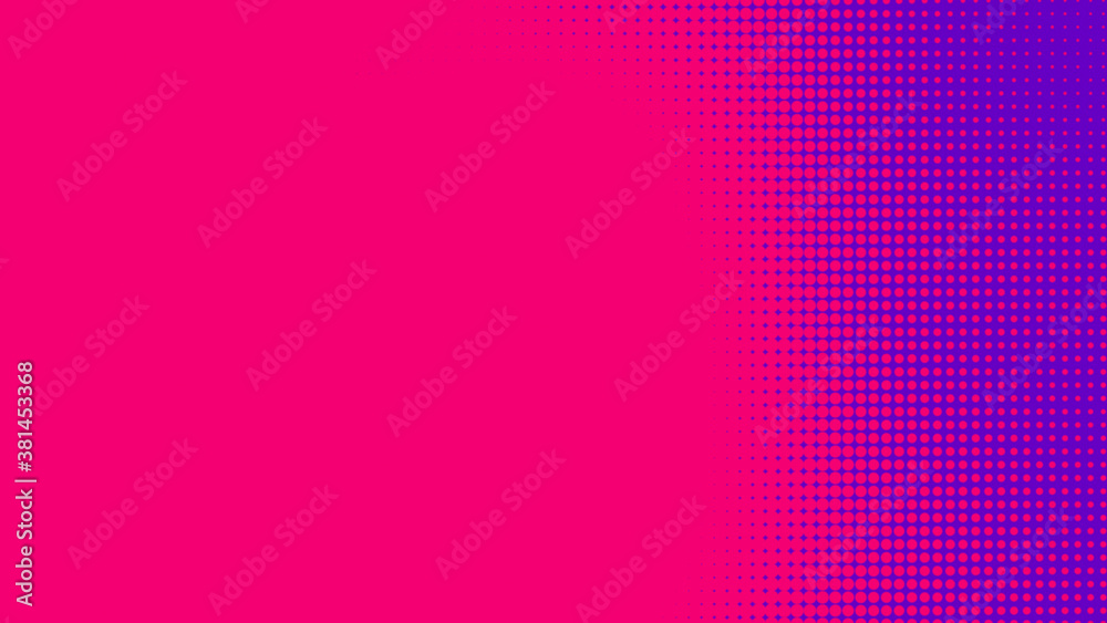 Dots halftone purple pink color pattern gradient texture with technology digital background. Pop art comics with nature graphic design. Dots halftone purple pink color pattern gradient texture with technology digital background. Pop art comics with nature graphic design.