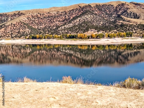 lake and mountains