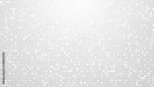 Dot white gray pattern gradient texture background. Abstract  technology big data digital background. 3d rendering. © Papapig