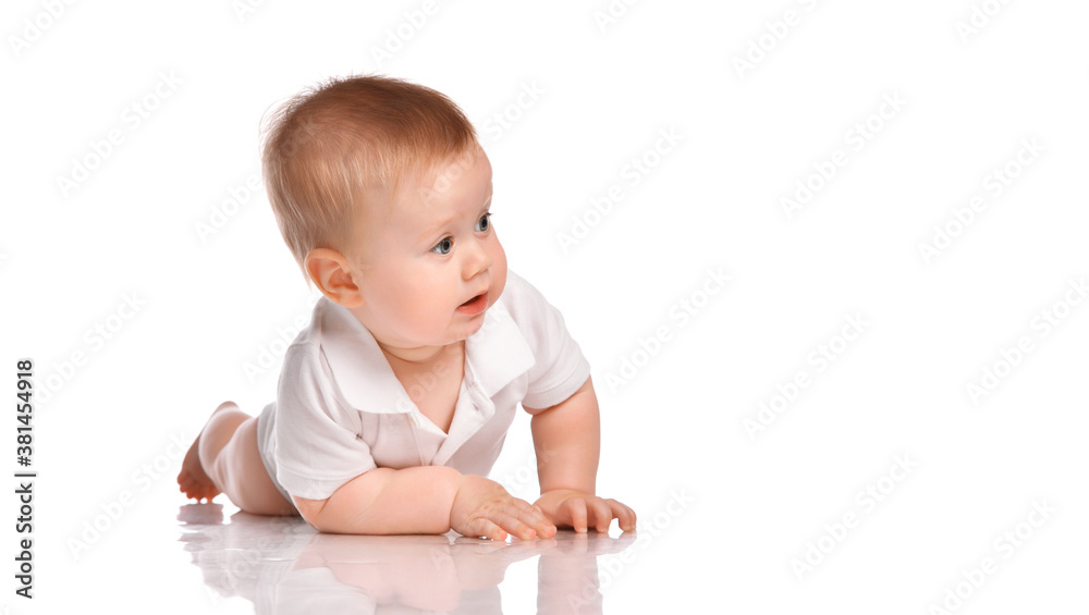 portrait of happy crawling baby boy portrait of happy crawling baby boy