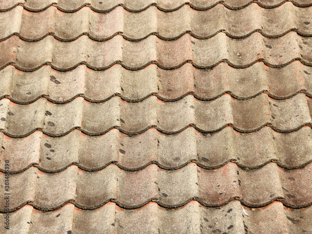 Isolated Background of Worn Cement Roof Tiles Isolated Background of Worn Cement Roof Tiles
