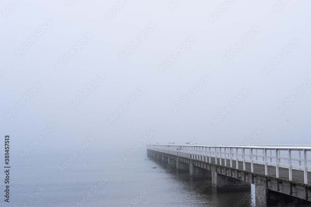 Pier ending in mist Malmö