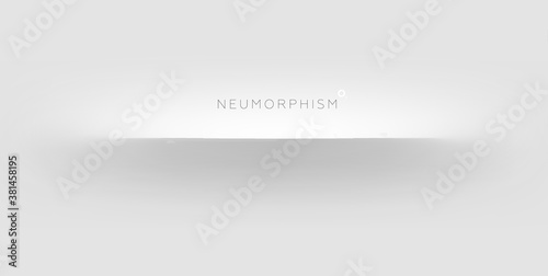 Trendy Neumorphism style liquid plastic interface background. Soft, clear and simple futuristic Neo Morphism shape elements design. Eps10 vector illustration.