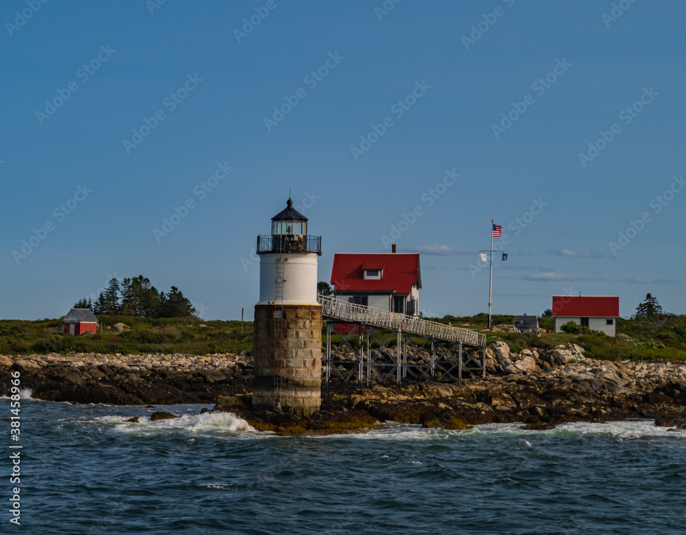 Ram Island Lighthouse in the Boothbay, Maine region
