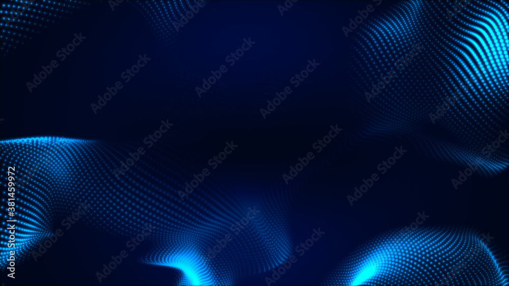 Dot white blue wave light screen gradient texture background. Abstract technology big data digital background. 3d rendering. Dot white blue wave light screen gradient texture background. Abstract technology big data digital background. 3d rendering.