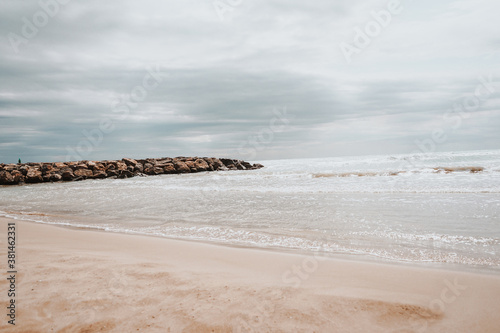 Beautiful seascape in Canet de Berenguer, Valencia photo