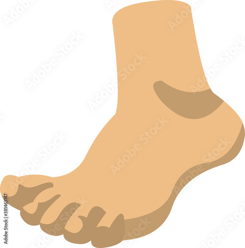 Vector illustration of emoticon of a foot