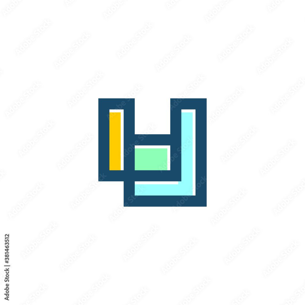 U logo vector icon illustrations
