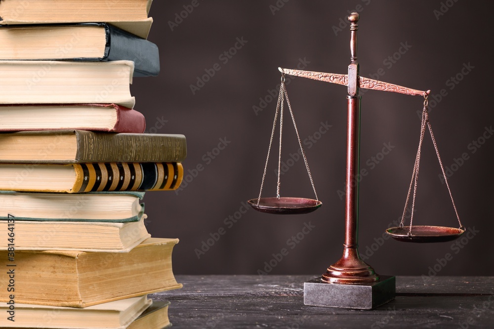 Stack of study colorful books and libra on the desk Stack of study colorful books and libra on the desk