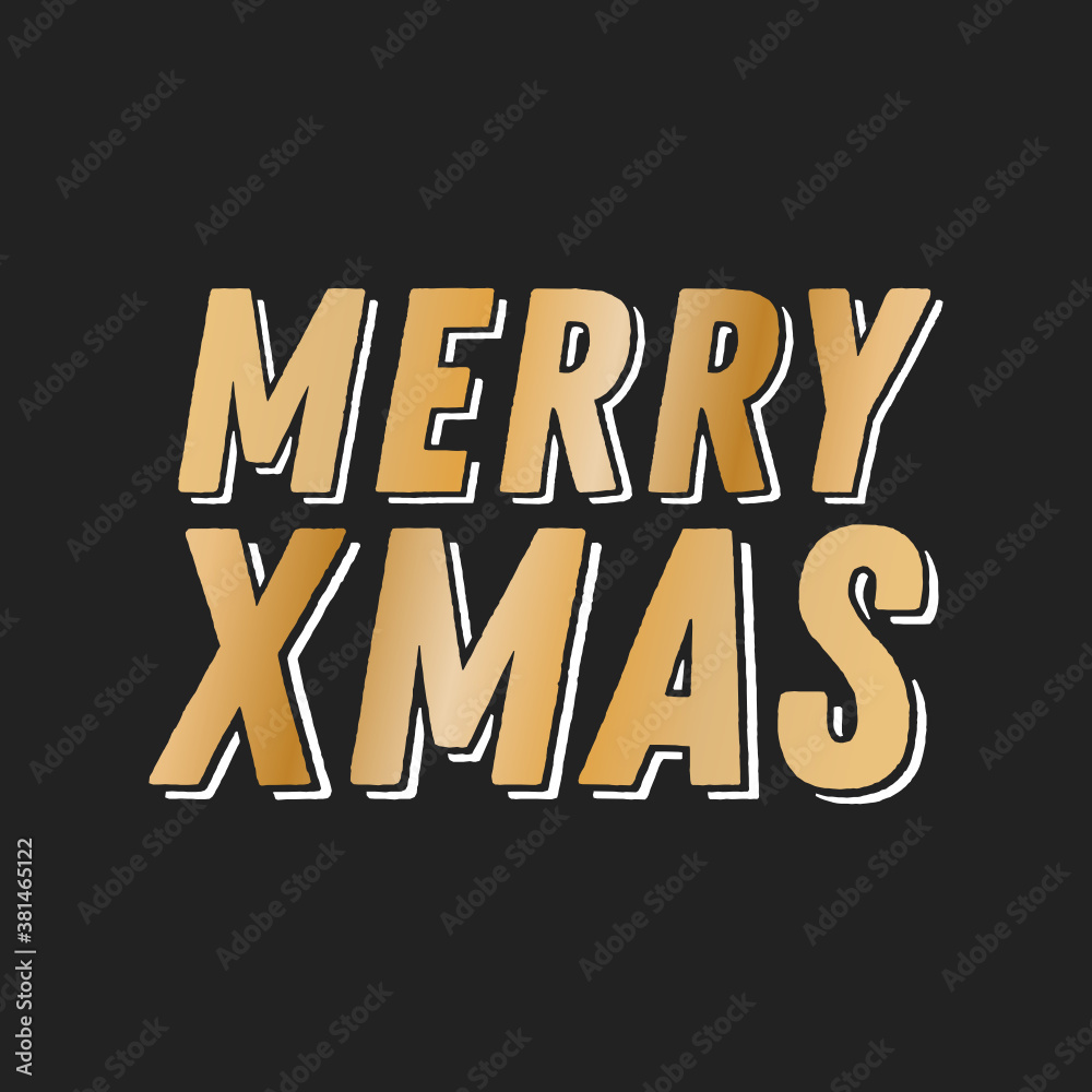 Merry XMAS, Christmas Text, Christmas Greeting Card, Merry XMAS Background, Festive, Holiday Greeting Card Vector Illustration Background