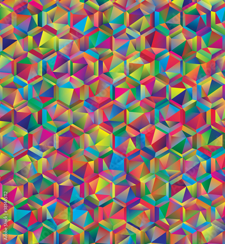Abstract background. Noise structure with hexagons