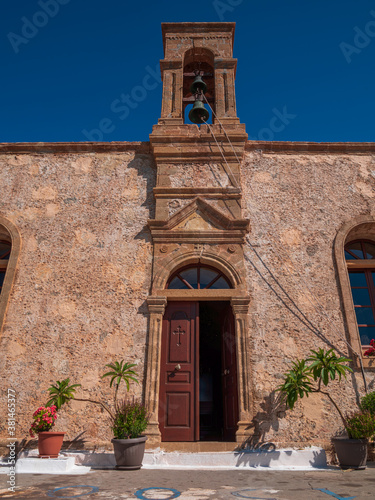 Greece Monasteri traditional building with blue sky background  photo