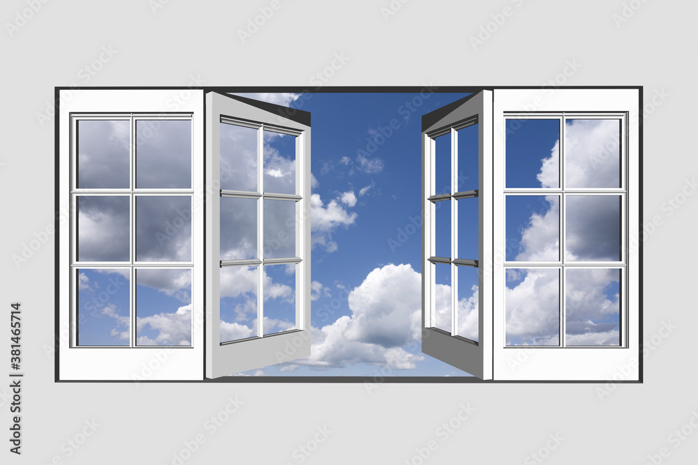 窓から雲