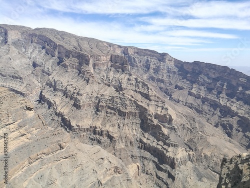 The beautiful desert roads and landscapes of the Arabian Peninsula in Oman