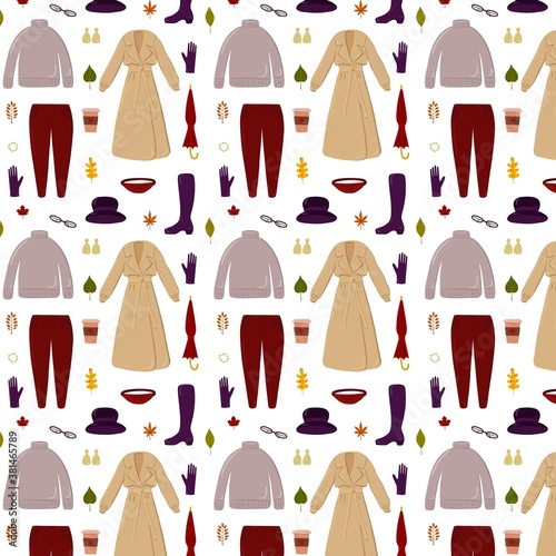 pattern from a set of fashionable women's clothing for autumn