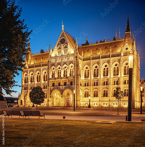 Night view on the Hungarian Parliament
