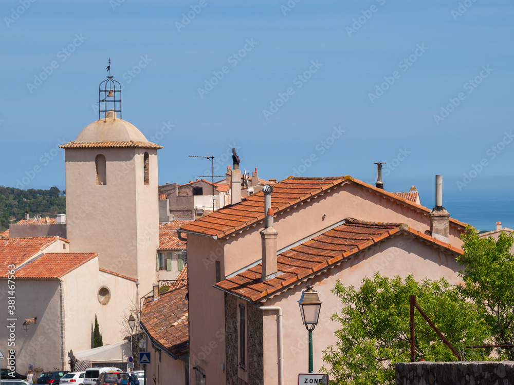 View of Ramatuelle village, French Riviera, Cote d'Azur, Provence, southern France