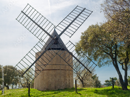 Moulin de Paillas - Windmill between Ramatuelle and Gassin, French Riviera, Cote d'Azur, Provence, southern France
