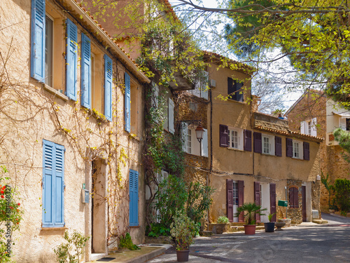 Street in Gassin village, French Riviera, Cote d'Azur, Provence, southern France