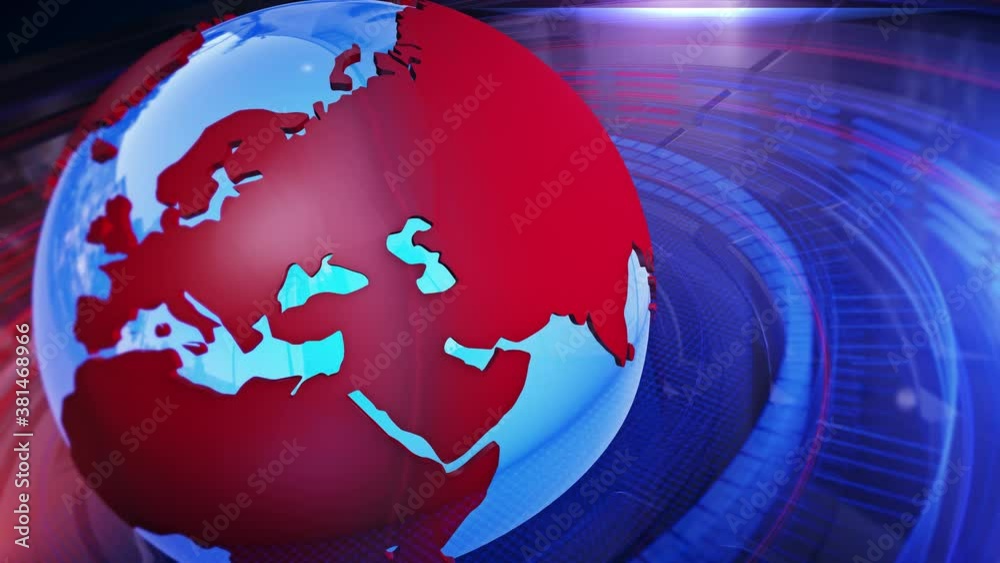 3D World News Background, digital world breaking news Studio Background