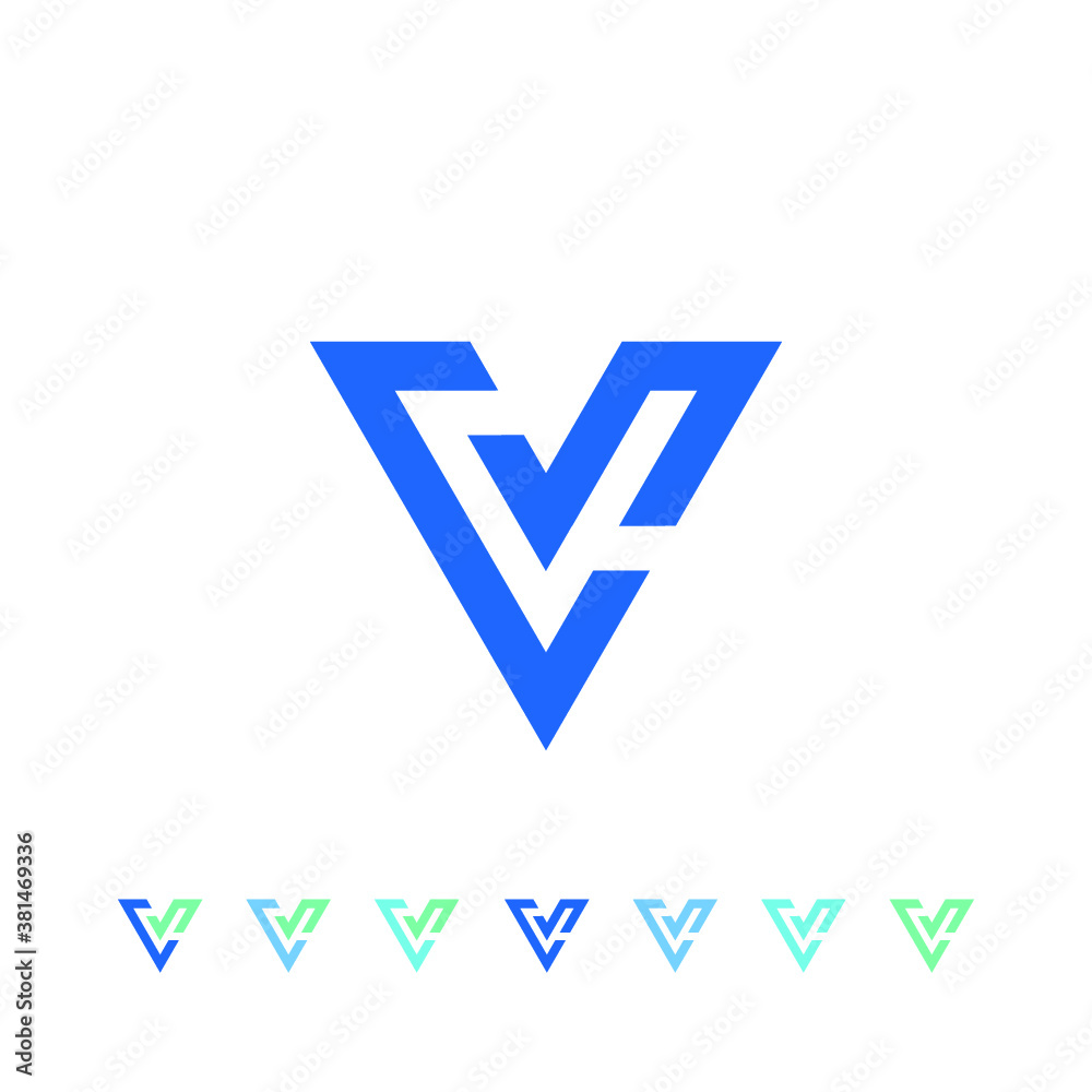 V logo vector alphabet icon illustrations V logo vector alphabet icon illustrations