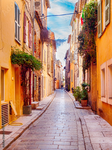 Streets of Saint-Tropez, French Riviera, Côte d'Azur, France