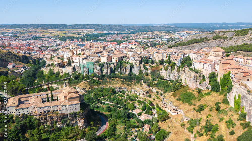 aerial view of cuenca city, Spain