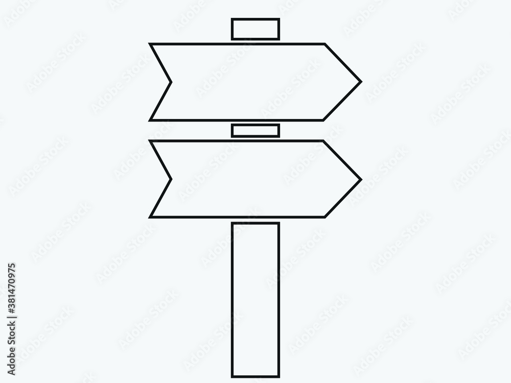 Signpost, pointer line icon, outline vector sign, linear style pictogram isolated on white background. Symbol, logo illustration. vector illustration. Signpost, pointer line icon, outline vector sign, linear style pictogram isolated on white background. Symbol, logo illustration. vector illustration.