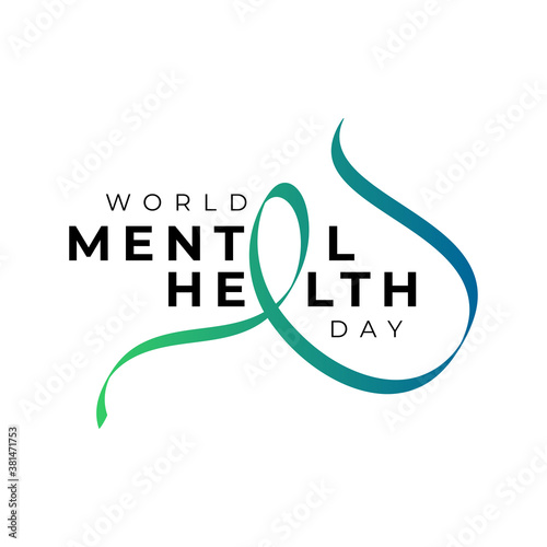Design for World mental health day. Annual campaign. Raising awareness of mental health. Control and protection. Medical health care design.