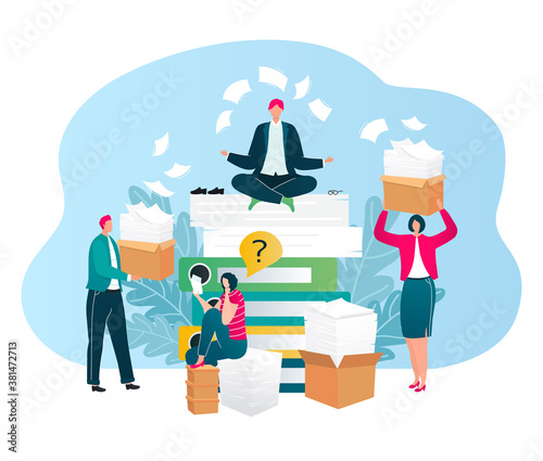 Businessmen ask auditing, questions, finance consulting for business isolated vector illustration. Professional advice, expert opinion. Auditors with documents, consultant, advisor. Auditing service.
