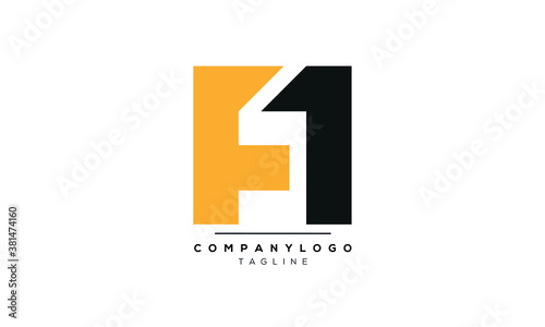 Alphabet letters Initials Monogram logo F1,1F