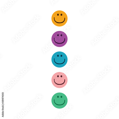 Happy Faces Expression Sticker Designs