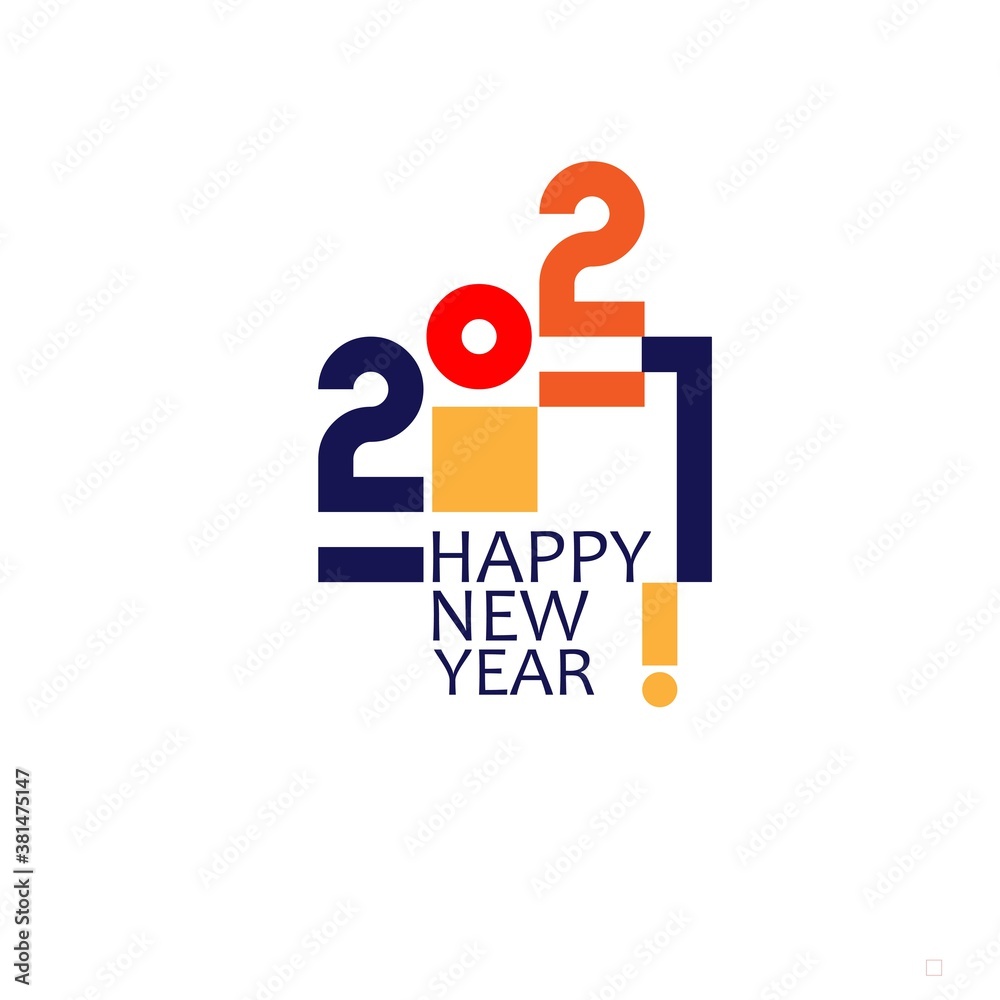 Happy New Year 2021! Font composition of geometric shapes. Beautiful color postcard. Avant-garde style. Vector banner, poster, postcard. Happy New Year 2021! Font composition of geometric shapes. Beautiful color postcard. Avant-garde style. Vector banner, poster, postcard.
