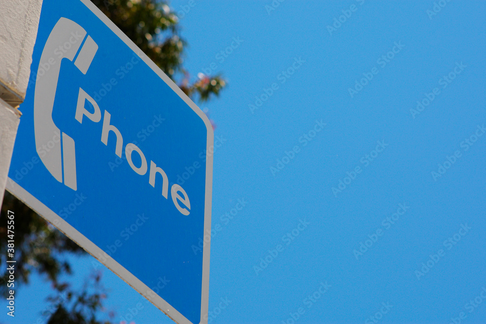 Fototapeta premium 電話の看板