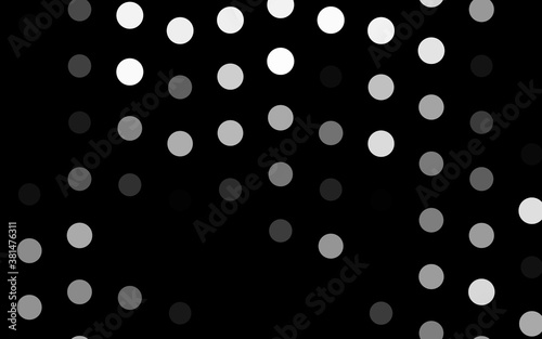 Dark Silver, Gray vector layout with circle shapes. Blurred bubbles on abstract background with colorful gradient. Pattern for ads, booklets.