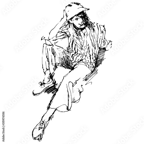 Vector free hand drawing il...