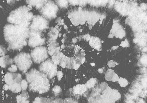 Tie Dye Fabric. White Batik Shirt. Hippie 