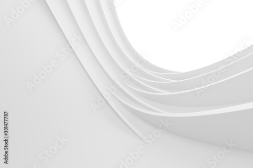 Abstract Building Background. Circular Graphic Design