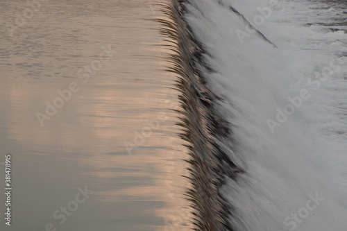 Water Cascading outdoors with stones