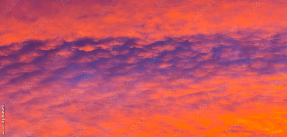 Clouds at sunset, Calatañazor village, Soria province, Castilla y Leon, Spain, Europe
