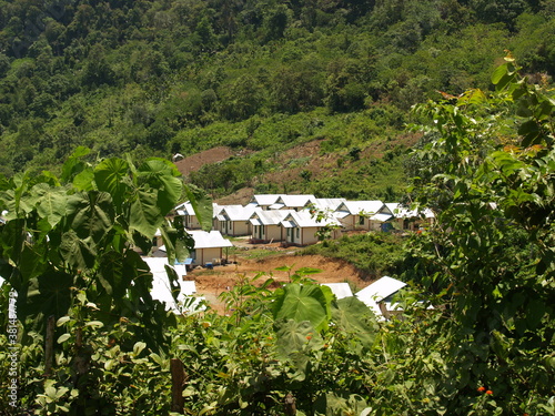 Landscape View of Traditional Village at Remote Area in Aceh, Indonesia photo