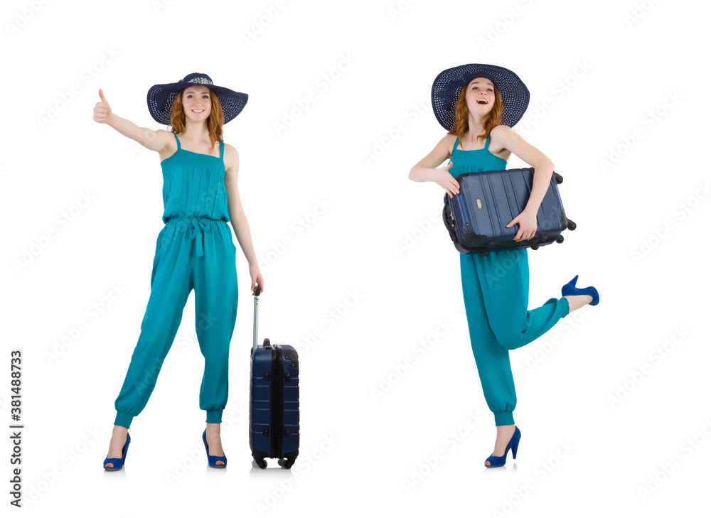 Travelling tourism concept isolated on white Travelling tourism concept isolated on white